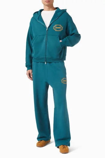 Embroidered Navajo Zip Up Hoodie in Cotton