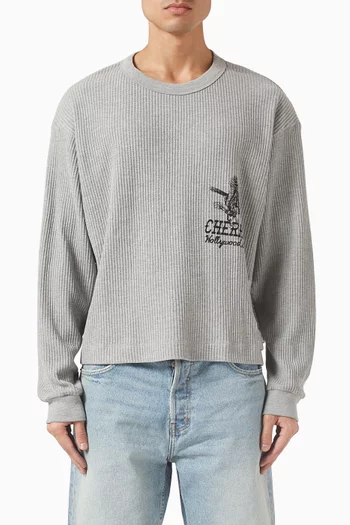 تي شيرت بطبعة Hollywood مزيج قطن حراري