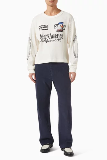 تي شيرت بطبعة Best West مزيج قطن حراري