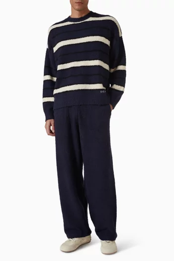 Shaggy Striped Sweater in Knit