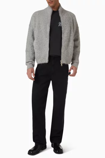 سترة بياقة عالية نسيج ألبكة