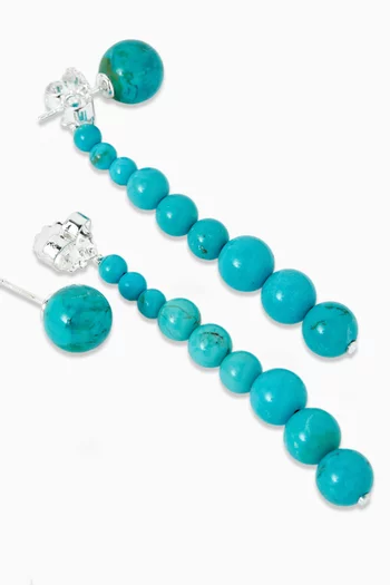 Mini Calanques Turquoise Drop Earrings in Sterling Silver