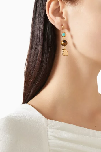 Le Cabanon Drop Earrings in 18k Gold Vermeil
