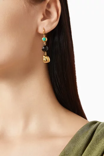 Le Cabanon Gemstone Earrings in 18kt Gold Vermeil