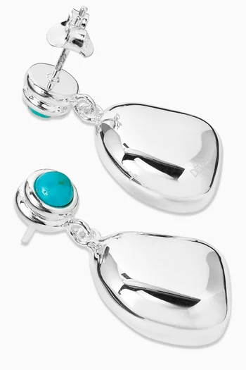 La Radieuse Turquoise Earrings in Sterling Silver