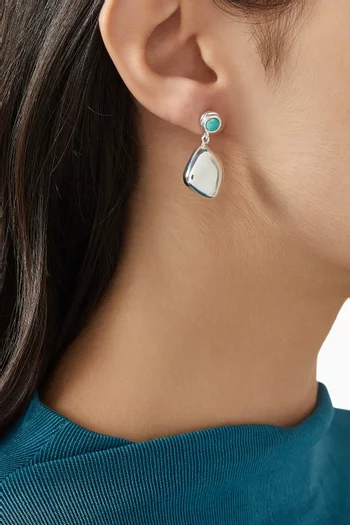 La Radieuse Turquoise Earrings in Sterling Silver