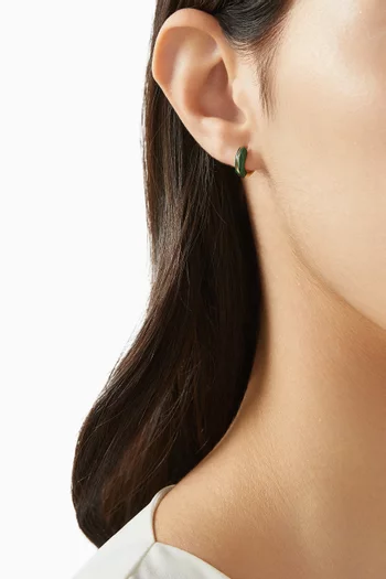 Mini Locus Solus Malachite Earrings in 18kt Gold Vermeil