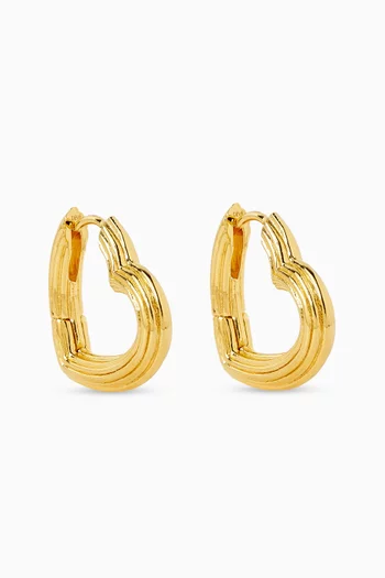 Grand Coeur Hoops in 18kt Gold Vermeil