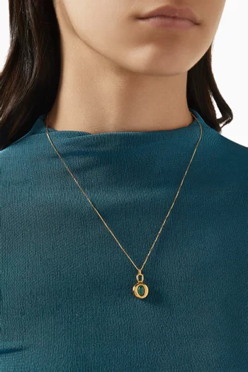 Albion Mews Malachite Necklace in 18kt Gold Vermeil
