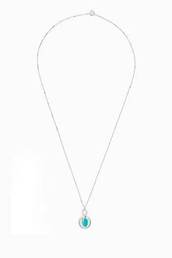قلادة ألبيون ميوز مرصعة بالفيروز فضة إسترلينية