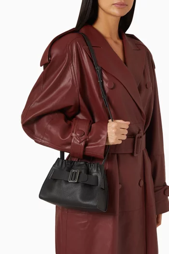 Square Scrunchy Bag in Calfskin Leather