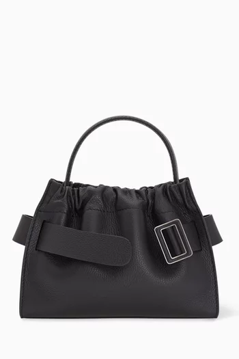 Square Scrunchy Bag in Calfskin Leather