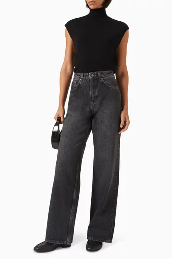 Turtleneck Top in Wool-cashmere