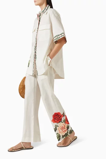 بنطال ريمي مطرز