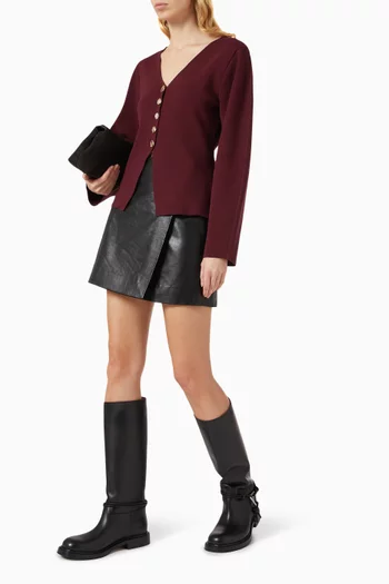 Yasdima Mini Skirt in Leather