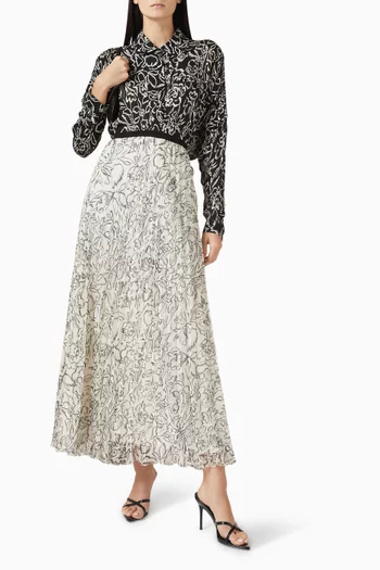 Printed Loose-fit Shirt in Viscose