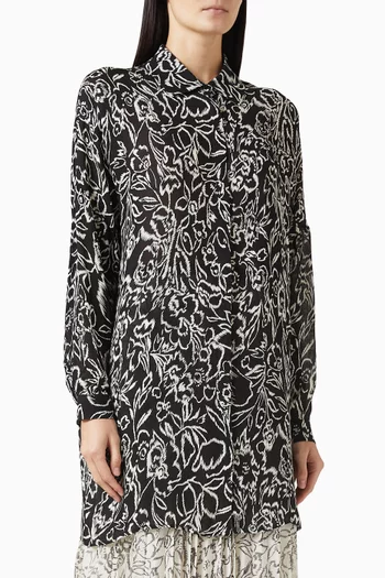Printed Loose-fit Shirt in Viscose