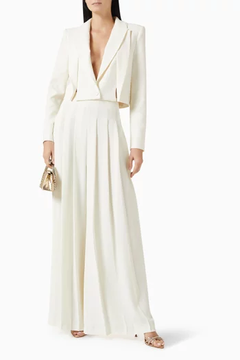 Ruffled-trim Maxi Dress