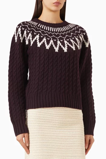Fair Isle Sweater in Cable-knit