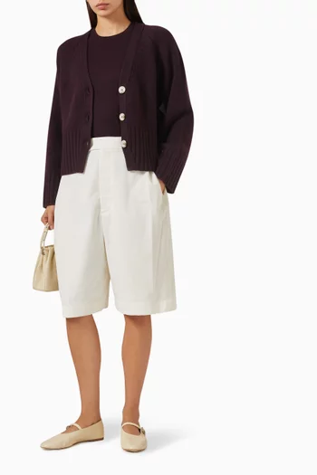 V-neck Cardigan in Cashmere