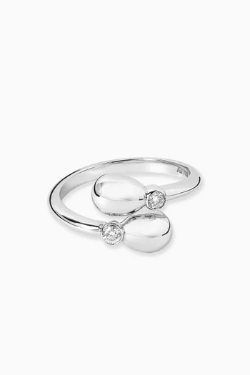 Crossover Ring in 18kt White Gold