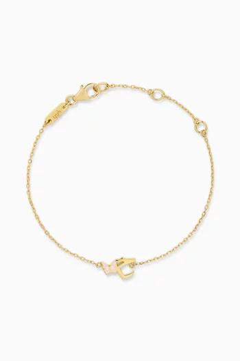 Arabic Letter 'Hhaa' Charm Bracelet in 18kt Gold