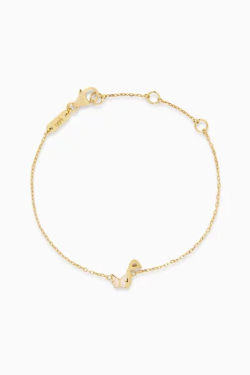 Arabic Letter 'Meem' Charm Bracelet in 18kt Gold