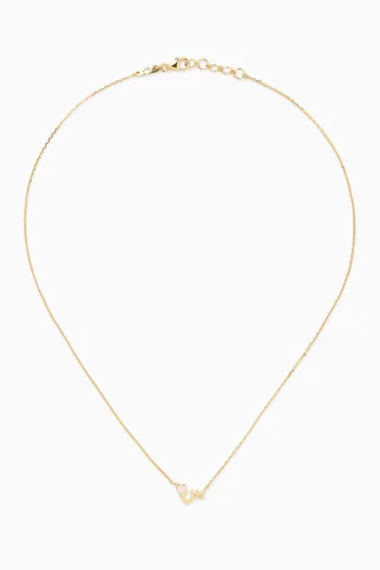 Arabic Letter 'Seen' Necklace in 18kt Gold