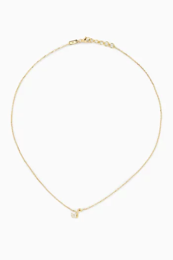 Arabic Letter 'Meem' Necklace in 18kt Gold