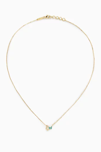 Arabic Letter 'Ein' Necklace in 18kt Gold