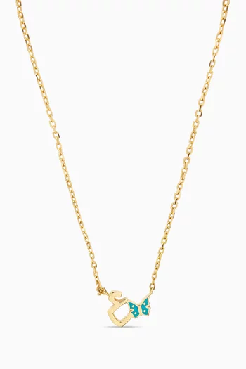 Arabic Letter 'Ein' Necklace in 18kt Gold