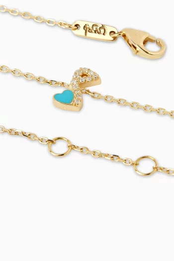 Arabic Letter "Meem" Diamond Bracelet in 18kt Gold