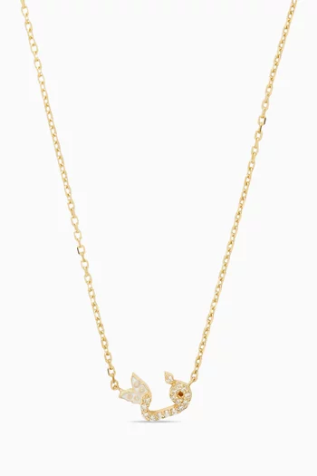Arabic Letter 'Faa' Diamond Necklace in 18kt Gold