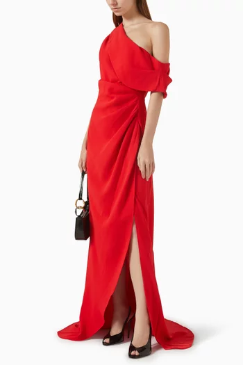 Isadora One-shoulder Gown in Crepe