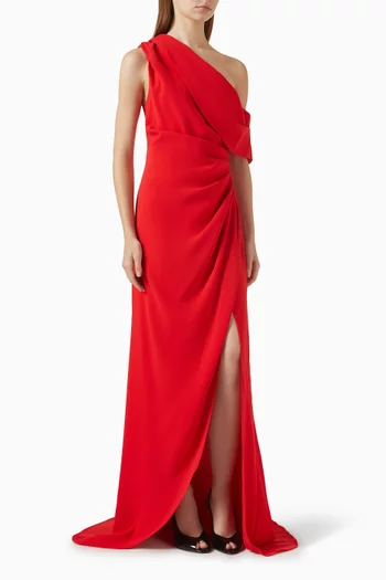 Isadora One-shoulder Gown in Crepe