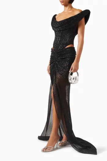 Sequin-embellished Dress in Tulle