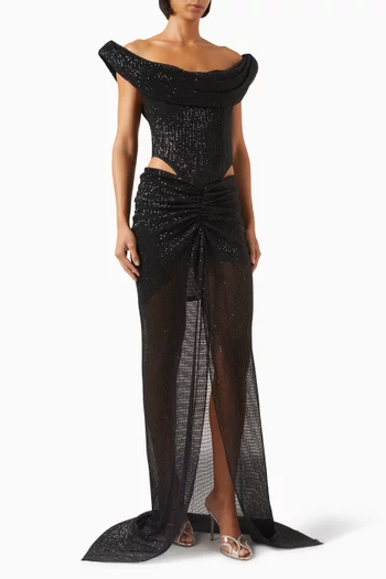 Sequin-embellished Dress in Tulle