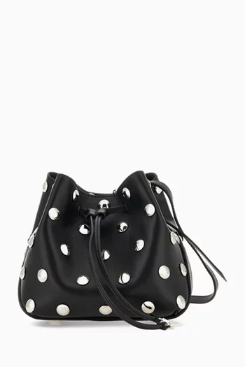 Mini Hocket Stud Bucket Bag in Leather
