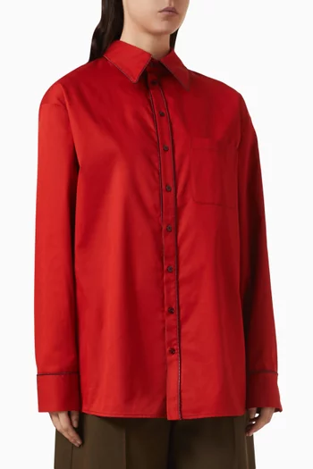 Convertible Jumbo Shirt in Cotton