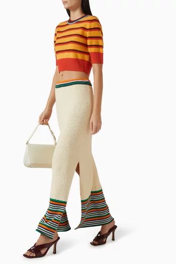 Striped Ringer Crop T-shirt