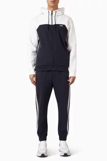 Colour-block Hoodie in Cotton