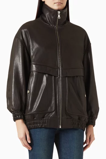Beck Bomber Jacket in Leather