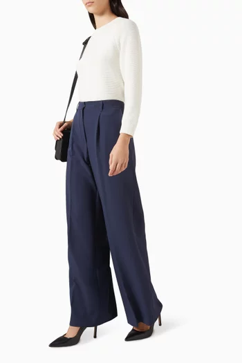 سترة بفتحة رقبة مستديرة نسيج