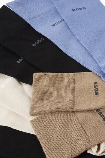 طقم جوارب متوسطة الطول مزيج قطن، 5 قطع