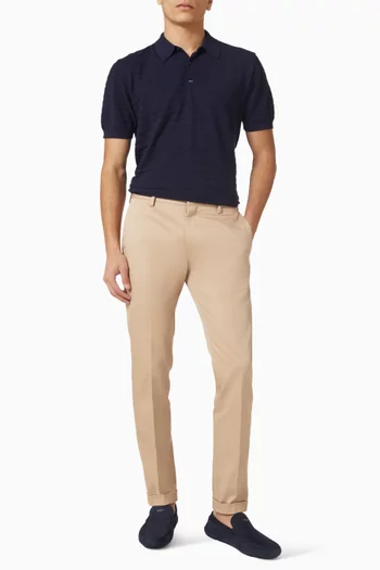 تي شيرت بولو منسوج من القطن