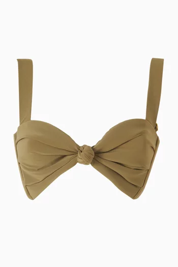 قطعة بيكيني علوية هايدن بطيّات