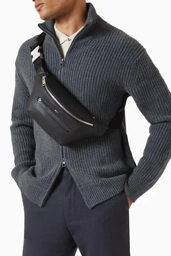 حقيبة خصر راي جلد صناعي بارز الملمس