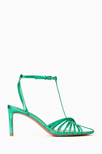 70 Strappy Sandals in Metallic Leather