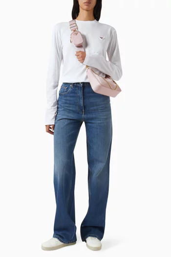 Distressed Logo T-shirt in Cotton Jersey