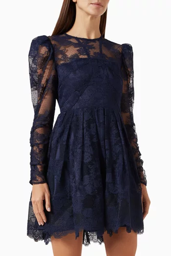 Leoni Mini Dress in Lace